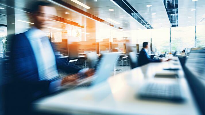 business-people-working-together-in-modern-office-businessmen-and-businesswomen-working-together-in-the-office-blurred-background-generative-ai-photo